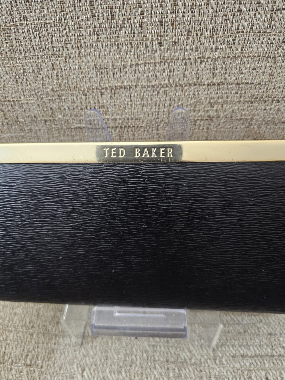 Ted Baker Black & Gold Marya / Jorian Metal Bar Matinee Purse